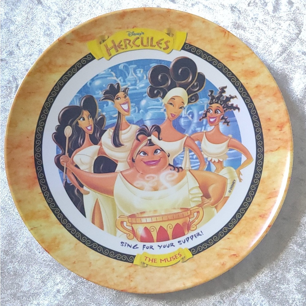 Vtg McDonald's Hercules 1997 Disney The Muses Melamine Plate Sun Coast